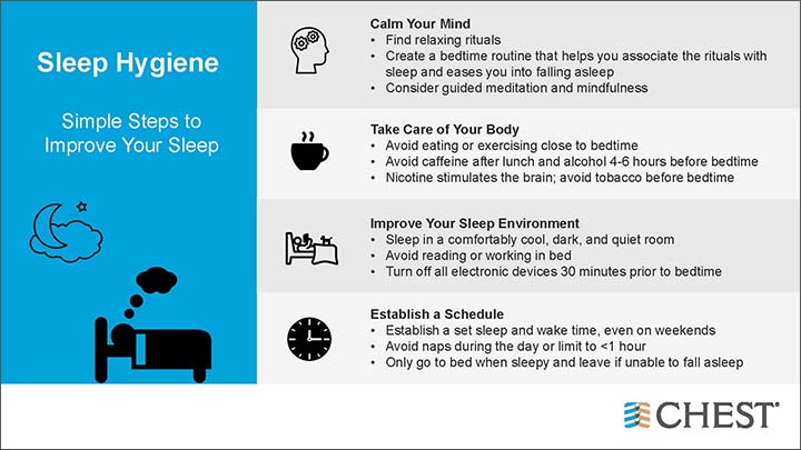 Sleep NetWork Sleep Hygiene infographic